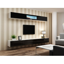 Cama Cabinet VIGO "90" glass 90 / 35 / 32 white / black gloss Cama Cabinet VIGO "90" glass 90 / 35 / 32 white / black gloss