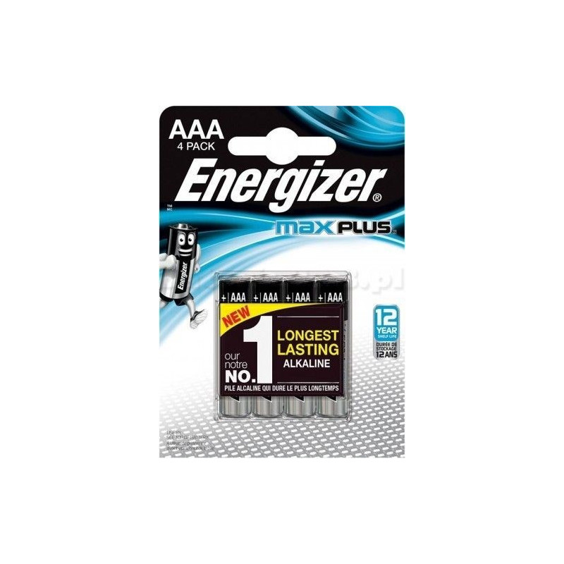ENERGIZER MAX PLUS AAA LR03 ELEMENTAI, 4 ECO