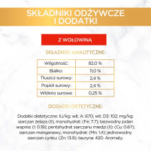 GOURMET Gold Sauce Delight jautienos skonio šlapias kačių ėdalas - 85 g GOURMET Gold Sauce Delight jautienos skonio šlapias kačių ėdalas - 85 g