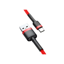Baseus Cafule USB kabelis USB 2.0 0,5 m USB A USB C raudonas