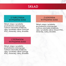 GOURMET Mon Petit Fish Mix - šlapias kačių ėdalas - 6 x 50 g