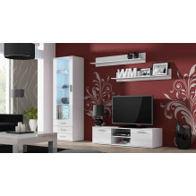Vitrina „Cama SOHO S1“ balta / balta blizgi Vitrina „Cama SOHO S1“ balta / balta blizgi