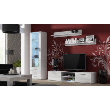 Vitrina „Cama SOHO S1“ balta / balta blizgi Vitrina „Cama SOHO S1“ balta / balta blizgi