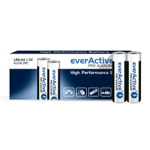 Šarminės baterijos „everActive Pro Alkaline LR6 AA“ – susitraukianti pakuotė – 10 vnt. Šarminės baterijos „everActive Pro Alkaline LR6 AA“ – susitraukianti pakuotė – 10 vnt.