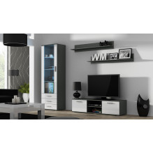 Cama display cabinet SOHO S1 grey / white gloss Cama display cabinet SOHO S1 grey / white gloss