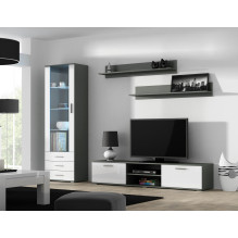 Vitrina „Cama SOHO S1“ pilka / balta blizgi