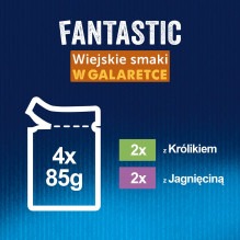 Felix Fantastic triušių ir ėrienos šlapias kačių ėdalas 340 g (4 x 85 g) Felix Fantastic triušių ir ėrienos šlapias kačių ėdalas 340 g (4 x 85 g)