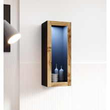 Cama cabinet VIGO "90" glass 90 / 35 / 32 black / wotan oak Cama cabinet VIGO "90" glass 90 / 35 / 32 black / wotan oak