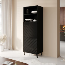 Cabinet ABETO 60x40x176.5 cm gloss black / black Cabinet ABETO 60x40x176.5 cm gloss black / black