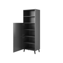 Cabinet ABETO 60x40x176,5 cm graphite / glossy graphite Cabinet ABETO 60x40x176,5 cm graphite / glossy graphite