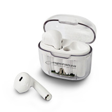 Esperanza EH237W Bluetooth į ausis įdedamos ausinės TWS, baltos
