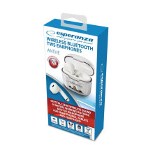 Esperanza EH237W Bluetooth į ausis įdedamos ausinės TWS, baltos