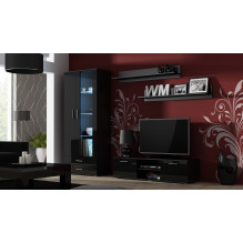 Cama display cabinet SOHO S6 2D2S black / black gloss Cama display cabinet SOHO S6 2D2S black / black gloss