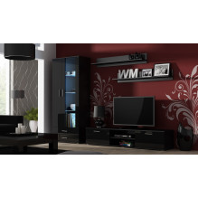 Cama display cabinet SOHO S6 2D2S black / black gloss Cama display cabinet SOHO S6 2D2S black / black gloss