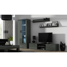 Cama display cabinet SOHO S6 2D2S grey / grey gloss Cama display cabinet SOHO S6 2D2S grey / grey gloss