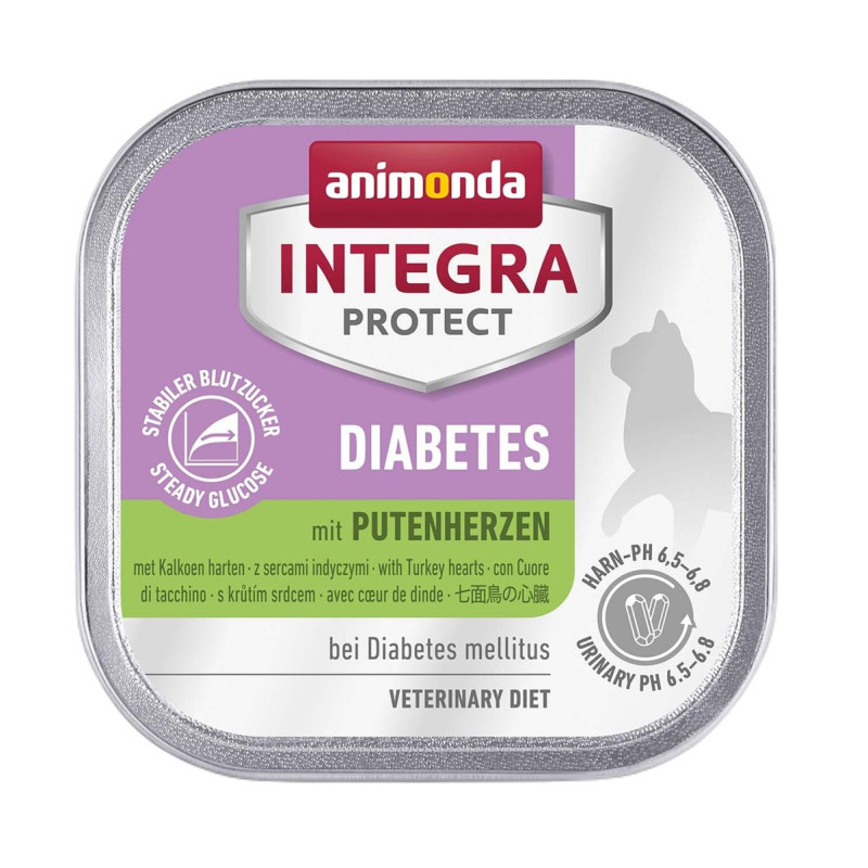 ANIMONDA Integra Protect Diabetes kalakutienos širdelės - šlapias kačių ėdalas - 100 g