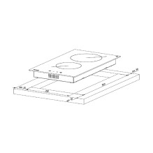 Keraminė kaitlentė AKPO PKA 30 830 / 2 balta Keraminė kaitlentė AKPO PKA 30 830 / 2 balta