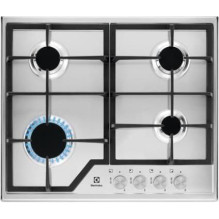 „Electrolux EGS6426SX“ nerūdijančio plieno, įmontuojama, dujinė, 4 zonų