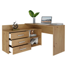 Topeshop DANY ARTISAN KPL kompiuterio stalas, ąžuolo spalvos
