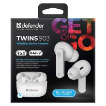 „Bluetooth“ ausinės TWINS 903 baltos