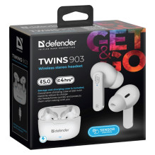 „Bluetooth“ ausinės TWINS 903 baltos