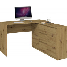 Topeshop BIURKO PLUS ARTISAN kompiuterio stalas, ąžuolo spalvos
