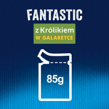 Purina Felix Fantastic triušių maistas drebučiuose - šlapias kačių ėdalas - 85 g