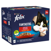 Felix Fantastic country skonis želė - Šlapias kačių maistas - 24 x 85 g Felix Fantastic country skonis želė - Šlapias kačių maistas - 24 x 85 g