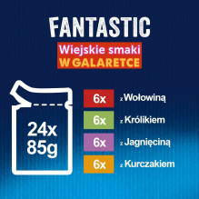 Felix Fantastic country skonis želė - Šlapias kačių maistas - 24 x 85 g