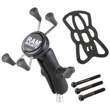 RAM Mounts X-Grip telefono laikiklis su motociklo vairo spaustuku RAM Mounts X-Grip telefono laikiklis su motociklo vairo spaustuku
