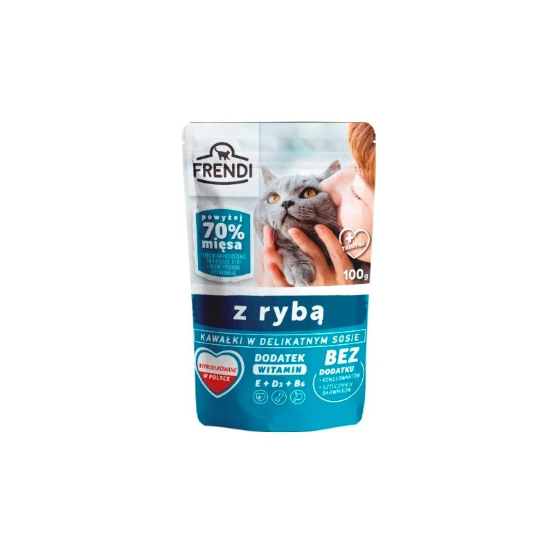 FRENDI Pieces in sauce with fish - wet cat food - 100 g