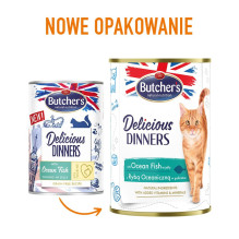 BUTCHER'S Delicious dinners Ocean Fish Chunks in jelly - wet cat food - 400 g BUTCHER'S Delicious dinners Ocean Fish Chunks in jelly - wet cat food - 400 g