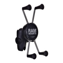RAM Mounts X-Grip didelis telefono laikiklis su motociklo šakės vairo pagrindu RAM Mounts X-Grip didelis telefono laikiklis su motociklo šakės vairo pagrindu