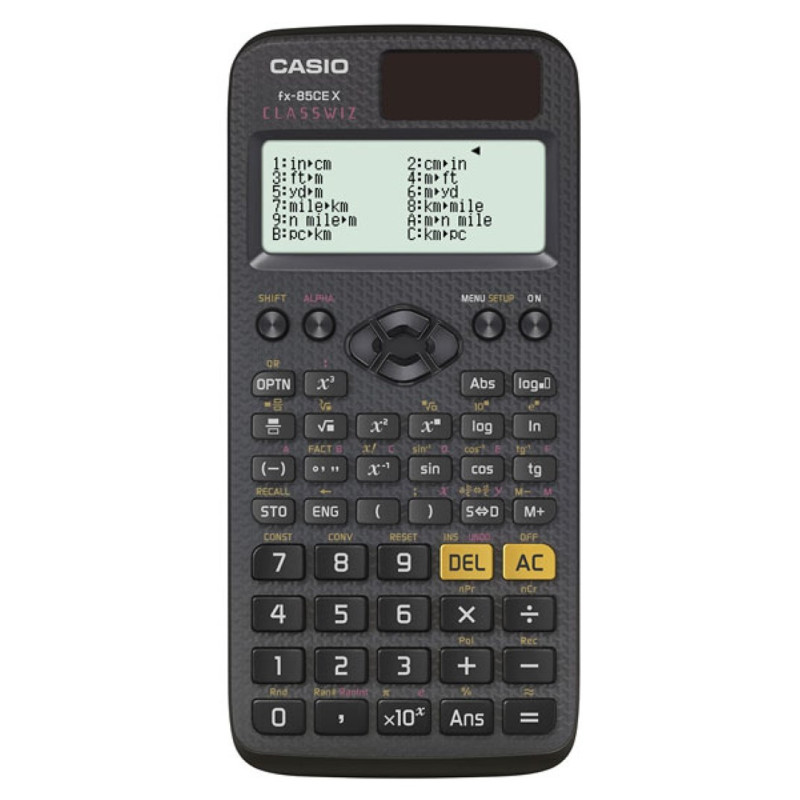 CASIO FX-85CEX MOKSLINIS SKAIČIUOTUVAS, BIURAS, MOKYKLINIS, 379 FUNKCIJOS, 77X166MM, JUODAS