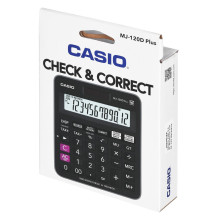 CASIO CALCULATOR OFFICE MJ-120D PLUS BLACK , 12 DIGIT DISPLAY CASIO CALCULATOR OFFICE MJ-120D PLUS BLACK , 12 DIGIT DISPLAY
