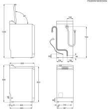 „Electrolux EW2TN5261FP“ skalbimo mašina su viršutiniu pakrovimu, 6 kg, 1200 aps./min., balta