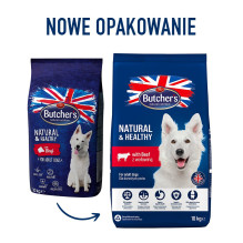 BUTCHER\'S NaturalHealthy sausas šunų ėdalas su jautiena - 10 kg