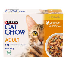 PURINA Cat Chow vištiena ir cukinijos - šlapias kačių ėdalas - 10 x 85 g PURINA Cat Chow vištiena ir cukinijos - šlapias kačių ėdalas - 10 x 85 g