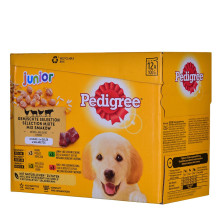 PEDIGREE Junior Selection Mix - šlapias šunų ėdalas - 12 x 100 g