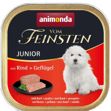 ANIMONDA Vom Feinsten Junior jautienos ir paukštienos šlapias šunų ėdalas - 150 g
