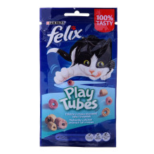 FELIX Play Tubes sausas kačių ėdalas su žuvimis ir krevetėmis, 50 g FELIX Play Tubes sausas kačių ėdalas su žuvimis ir krevetėmis, 50 g