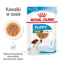ROYAL CANIN SHN Mini Puppy padaže - šlapias šuniukų ėdalas - 12 x 85 g