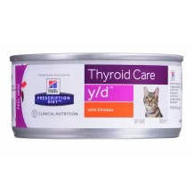 HILL\'S PRESCRIPTION DIET Thyroid Care Feline y / d šlapias kačių ėdalas su vištiena 156 g HILL\'S PRESCRIPTION DIET Thyroid Care Feline y / d šlapias kačių ėdalas su vištiena 156 g