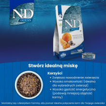 FARMINA ND Ocean Herring PumpkinOrange Adult - sausas kačių ėdalas - 1,5 kg FARMINA ND Ocean Herring PumpkinOrange Adult - sausas kačių ėdalas - 1,5 kg