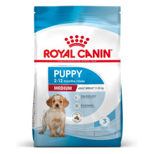 „Royal Canin Medium Puppy“ 15 kg daržovių skonio sausas maistas „Royal Canin Medium Puppy“ 15 kg daržovių skonio sausas maistas