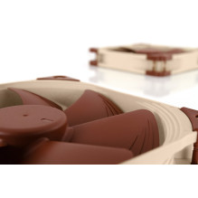 Noctua NF-A14 kompiuterio korpuso ventiliatorius 14 cm smėlio spalvos, rudas