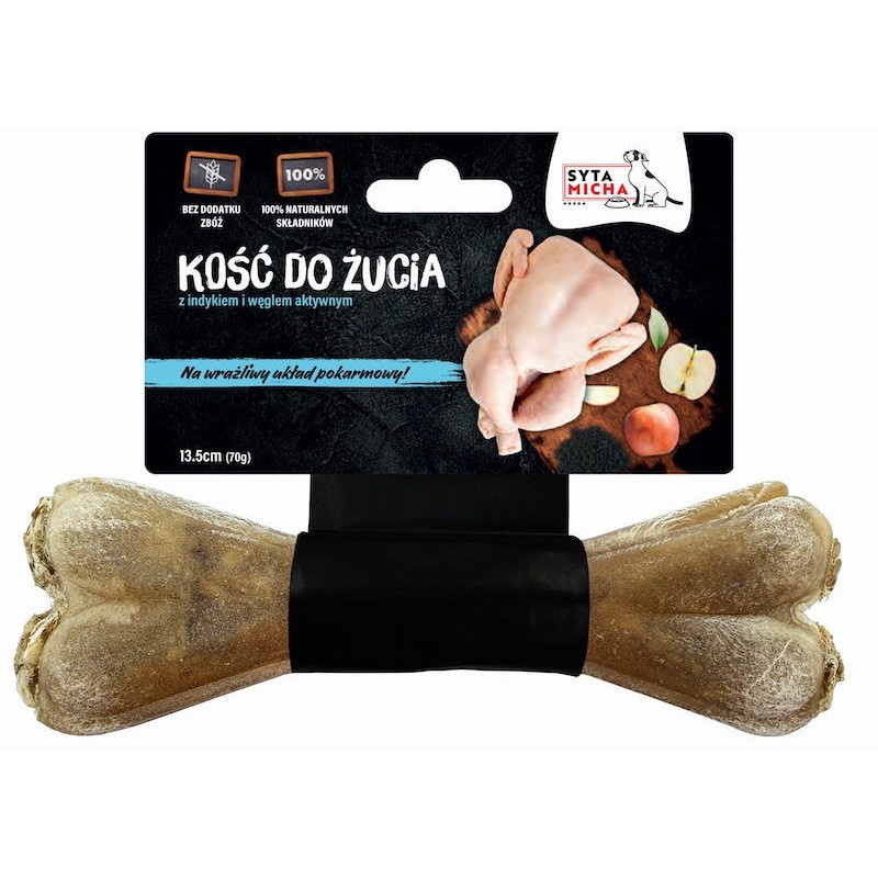 SYTA MICHA kalakutienos kramtomoji kaulelė - šunų skanėstas - 13,5 cm