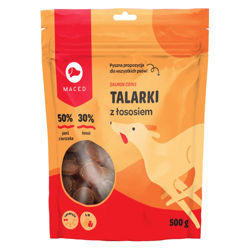 MACED lašišos traškučiai - šunų skanėstas - 500 g