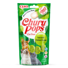 INABA Churu Pops Tuna with chicken - cat treats - 4x15 g INABA Churu Pops Tuna with chicken - cat treats - 4x15 g