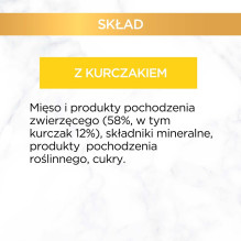 Purina Nestlé Gourmet Gold šlapias kačių ėdalas su lašiša ir vištiena, 85 g Purina Nestlé Gourmet Gold šlapias kačių ėdalas su lašiša ir vištiena, 85 g